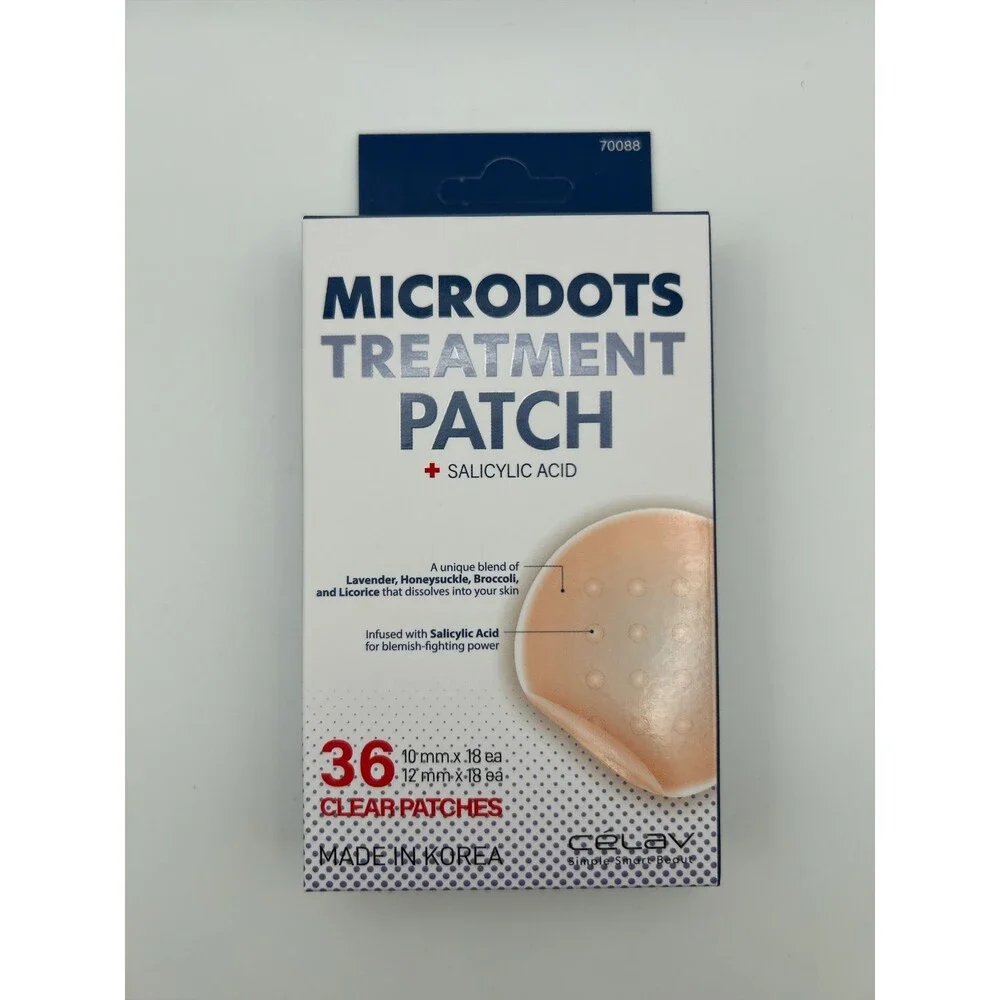 Celavi Microdots Treatment Patch Salicylic Acid Acne Pimple Cover 36 ct K-Beauty